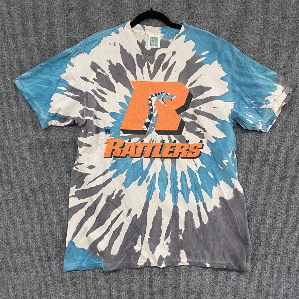Vintage Arizona Rattlers AFL Tie Dye T-Shirt Net Results XL Made in USA 90s